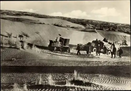 Ak Turkmenistan, Kanal-Bau, Karakum-Wüste, Baustelle