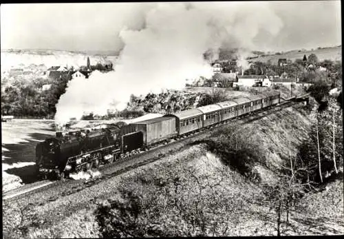 Ak Krölpa in Thüringen, Dampflokomotive 01 118 mit P 3023 Leipzig, Frühjahr 1980