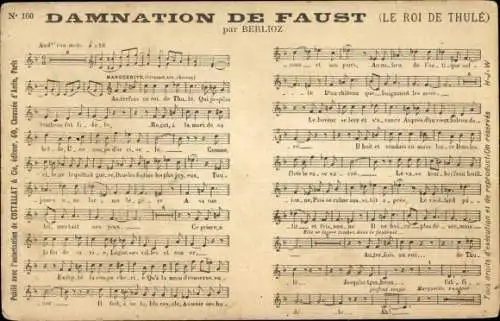 Lied CPA Damnation de Faust par Berlioz