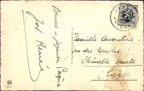 Künstler Ak Frohe Ostern, Kinder in Tracht