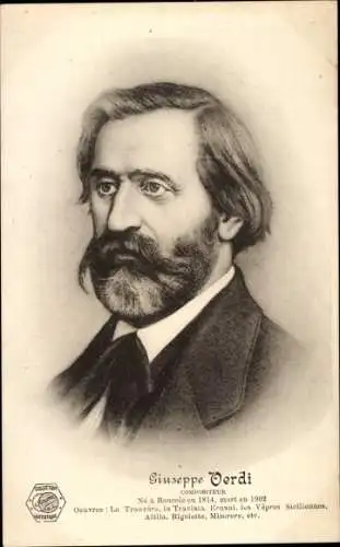 Ak Komponist Giuseppe Verdi, Porträt