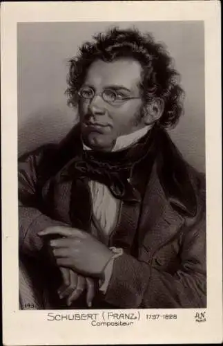 Ak Komponist Franz Schubert, 1797-1828