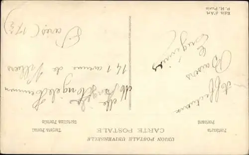 Ak Glückwunsch Neujahr, Frau beim Nähen, Nähzeug