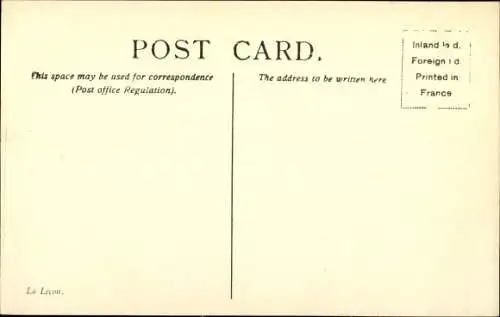 Künstler Ak Vermeer, Die Unterrichtsstunde