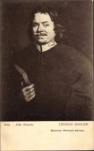 Künstler Ak Thomas Sadler, Prediger und Schriftsteller John Bunyan, National Portrait Gallery London