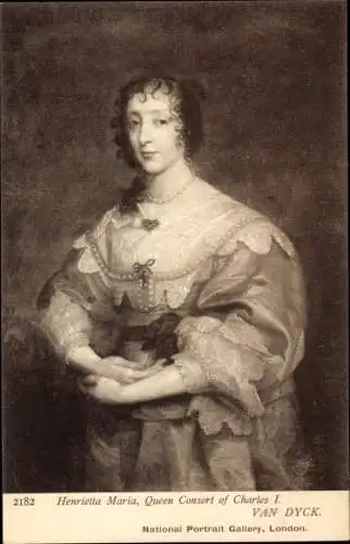 Ak City of Westminster London England, Portrait von Henrietta Maria, Königin von England und S...