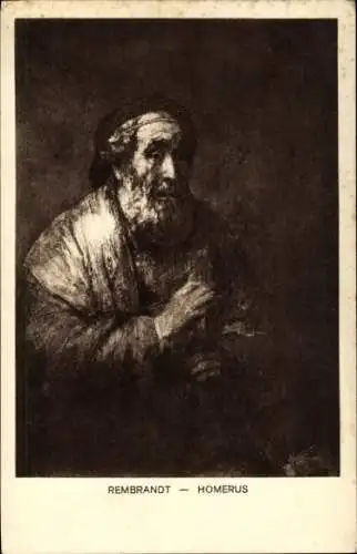 Künstler Ak Rembrandt, Homerus