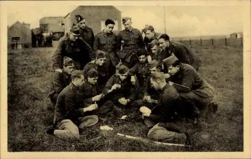 Ak niederländische Soldaten beim Kartenspiel