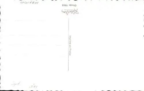 Ak verkleideter Schimpanse mit Kartenspiel