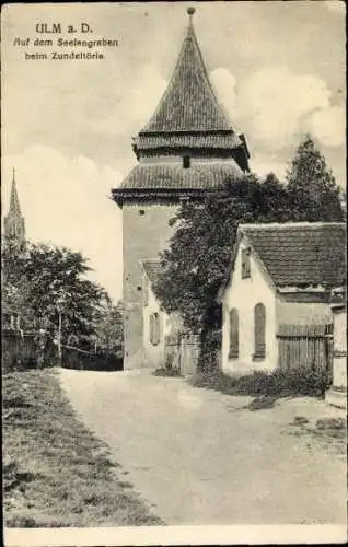 Ak Ulm an der Donau, Seelengraben, Zundeltörle