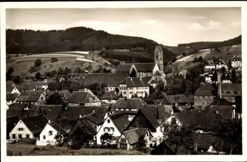 Ak Alpirsbach im Schwarzwald, Panorama, Kirche