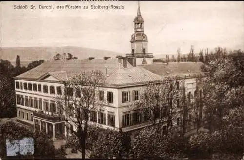 Ak Stolberg im Harz, Schloss Sr. Durchl. des Fürsten zu Stolberg Rossia