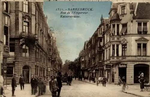 Ak Saarbrücken im Saarland, Kaiserstraße