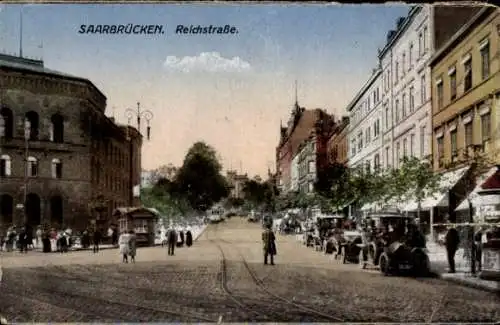 Ak Saarbrücken im Saarland, Reichstraße