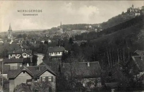 Ak Wernigerode im Harz, Gesamtansicht