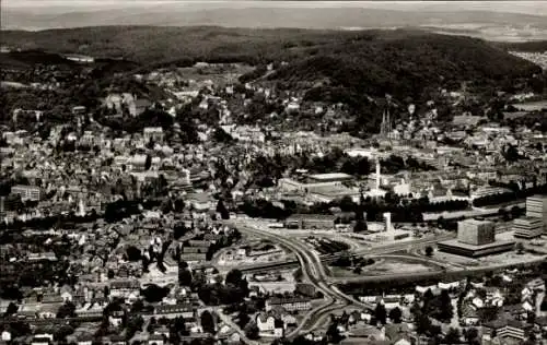 Ak Marburg an der Lahn, Luftaufnahme