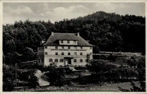 Ak Gössweinstein Gößweinstein in Oberfranken, Hotel und Pension Waldesruh