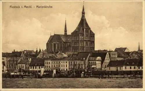 Ak Hansestadt Rostock, Marienkirche