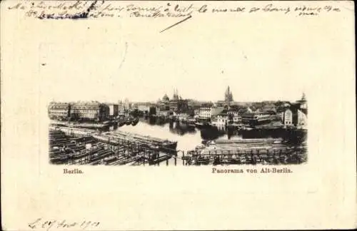 Ak Berlin Mitte, Panorama von Alt-Berlin