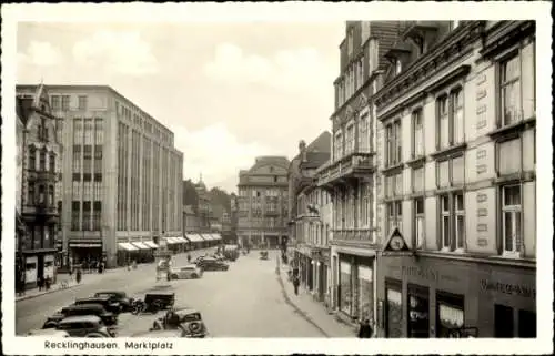 Ak Recklinghausen im Ruhrgebiet, Marktplatz