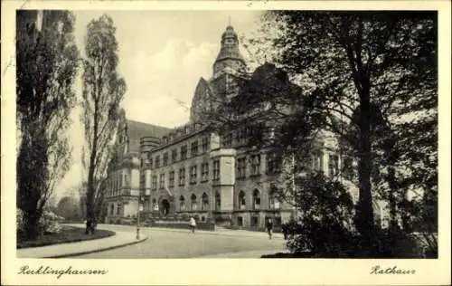 Ak Recklinghausen im Ruhrgebiet, Rathaus