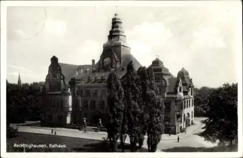 Ak Recklinghausen im Ruhrgebiet, Rathaus