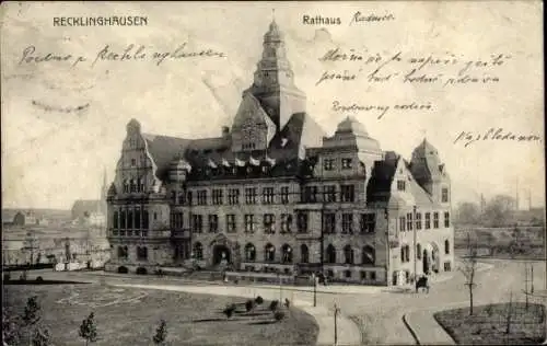 Ak Recklinghausen im Ruhrgebiet, Rathaus