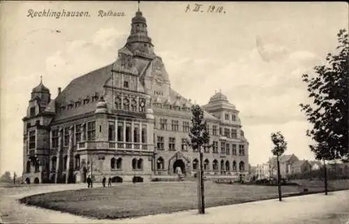 Ak Recklinghausen im Ruhrgebiet, Rathaus