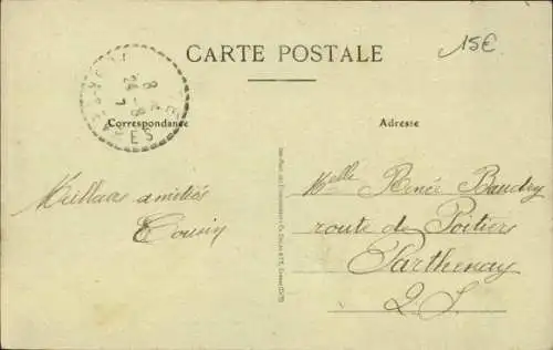 Ak Augé Deux Sèvres, Rathaus