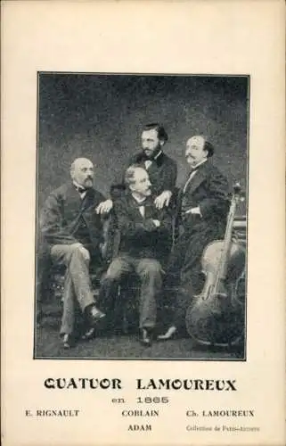 Ak Lamureux Quartett im Jahr 1865, Rignault, Coblain Adam, Ch. Lamureux