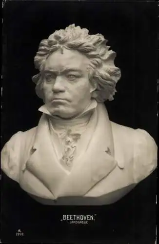 Ak Komponist Ludwig van Beethoven, Büste von Landgrebe