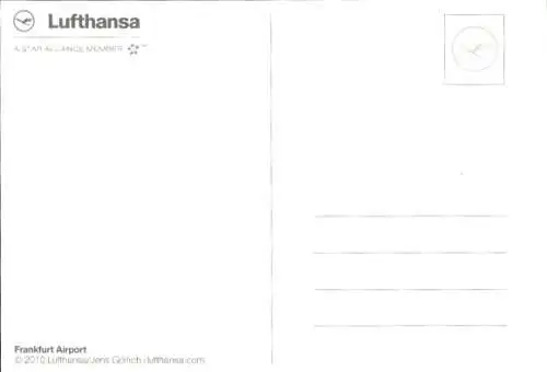 Ak Frankfurt am Main, Flughafen, Flugzeug D-AIKB, Lufthansa, Bus