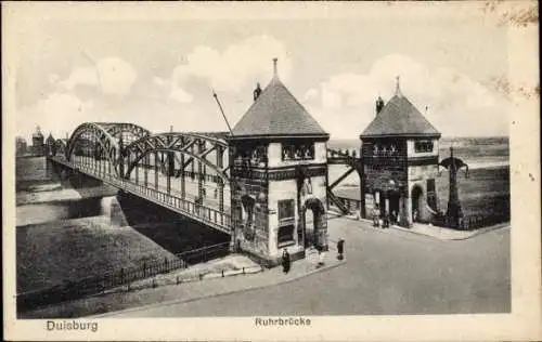 Ak Duisburg im Ruhrgebiet, Ruhrbrücke