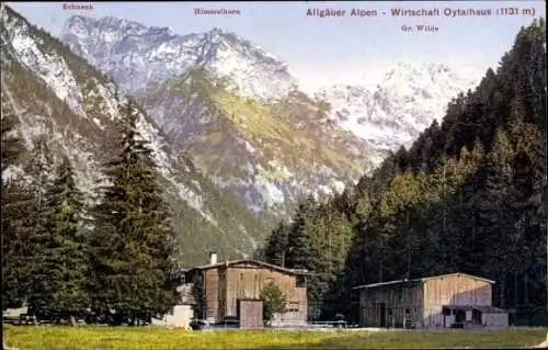 Ak Oberstdorf im Oberallgäu, Wirtschaft Oytalhaus, Allgäuer Alpen