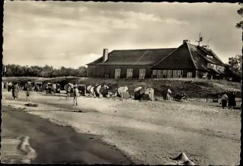 Ak Ostseebad Zingst, Strand, Kurhaus