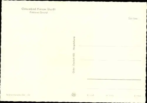 Ak Ostseebad Prerow auf dem Darß, Fischerei-Strand
