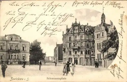 Ak Zwickau in Sachsen, Schumannplatz