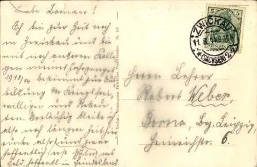 Ak Zwickau Sachsen, Schumannstraße, Passantinnen