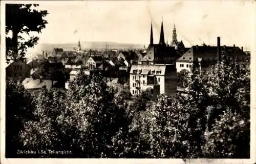 Ak Zwickau in Sachsen, Teilansicht