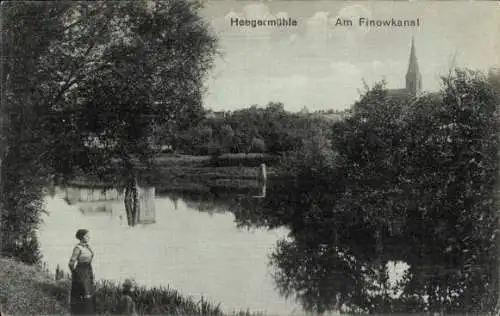 Ak Heegermühle Finow Eberswalde in der Mark, Am Finowkanal