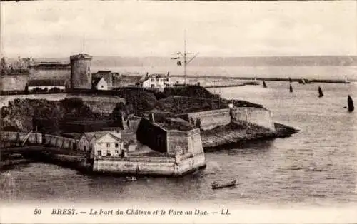 Ak Brest Finistère, Fort du Chateau, Parc au Duc