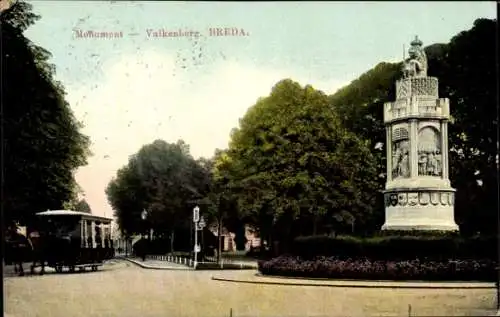 Ak Breda Nordbrabant Niederlande, Valkenberg, Denkmal