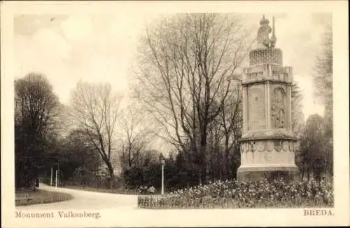 Ak Breda Nordbrabant Niederlande, Das Bild zeigt das Monument Valkenberg in Breda.