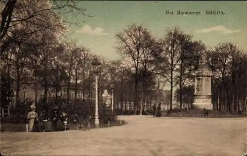 Ak Breda Nordbrabant Niederlande, Het Monument, BREDA.