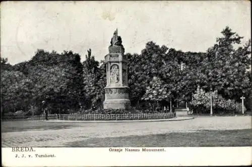 Ak Breda Nordbrabant Niederlande, Das Oranje Nassau Monument in Breda.