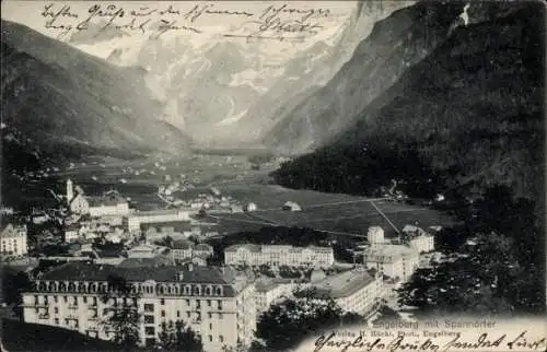 Ak Engelberg Kanton Obwalden Schweiz, Panorama mit Spannörter