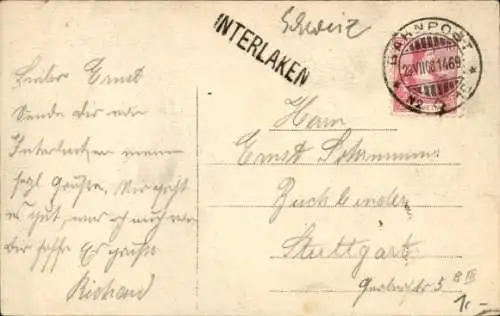 Ak Interlaken Kanton Bern Schweiz, Mönch, Jungfrau