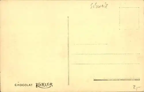 Ak Kanton Wallis, Hospice du Grand St-Bernard, Reklame Chocolat Kohler