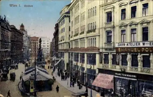 Ak Wien 1 Innere Stadt, Graben, Geschäfte