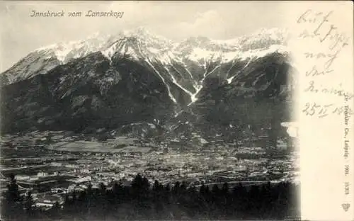 Ak Innsbruck Tirol, Gesamtansicht, Lanserkopf